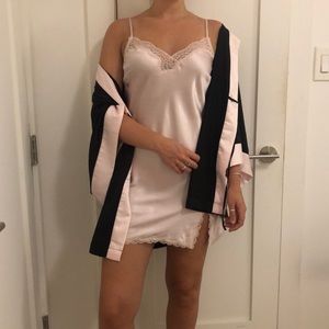 Victoria’s Secret Satin Bathrobe + Matching Nighty